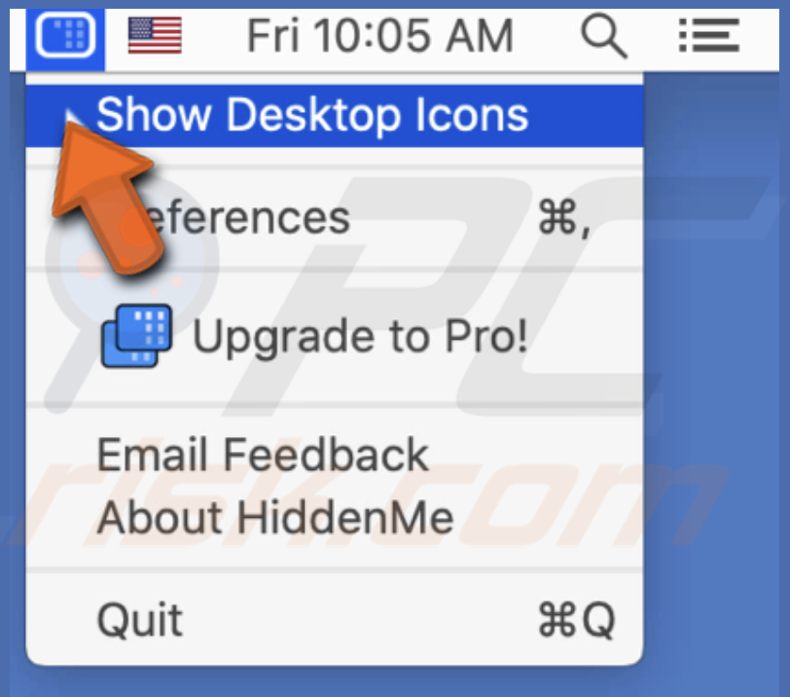 show desktop icons mac